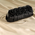 Pochette Fleurs de satin