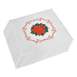 Serviettes poinsettia - les 6