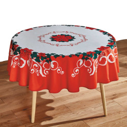 Nappe poinsettia ronde