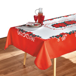 Nappe poinsettia rectangulaire