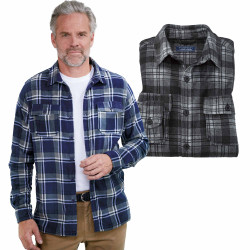 Chemise carreaux polaire -...
