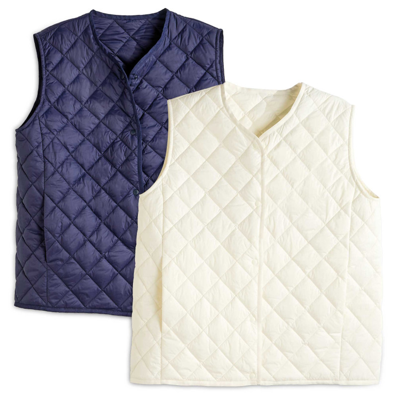 Les 2 doudounes  sans manches