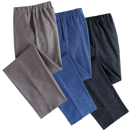Les 3 pantalons maille (de même taille)