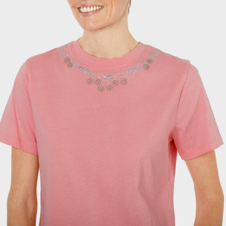 Tee-shirt broderie et strass