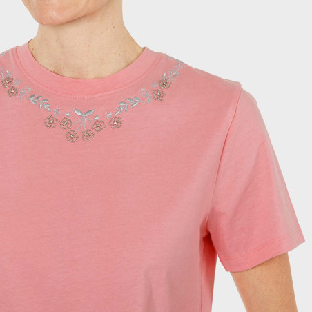 Tee-shirt broderie et strass