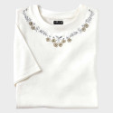 Tee-shirt broderie et strass