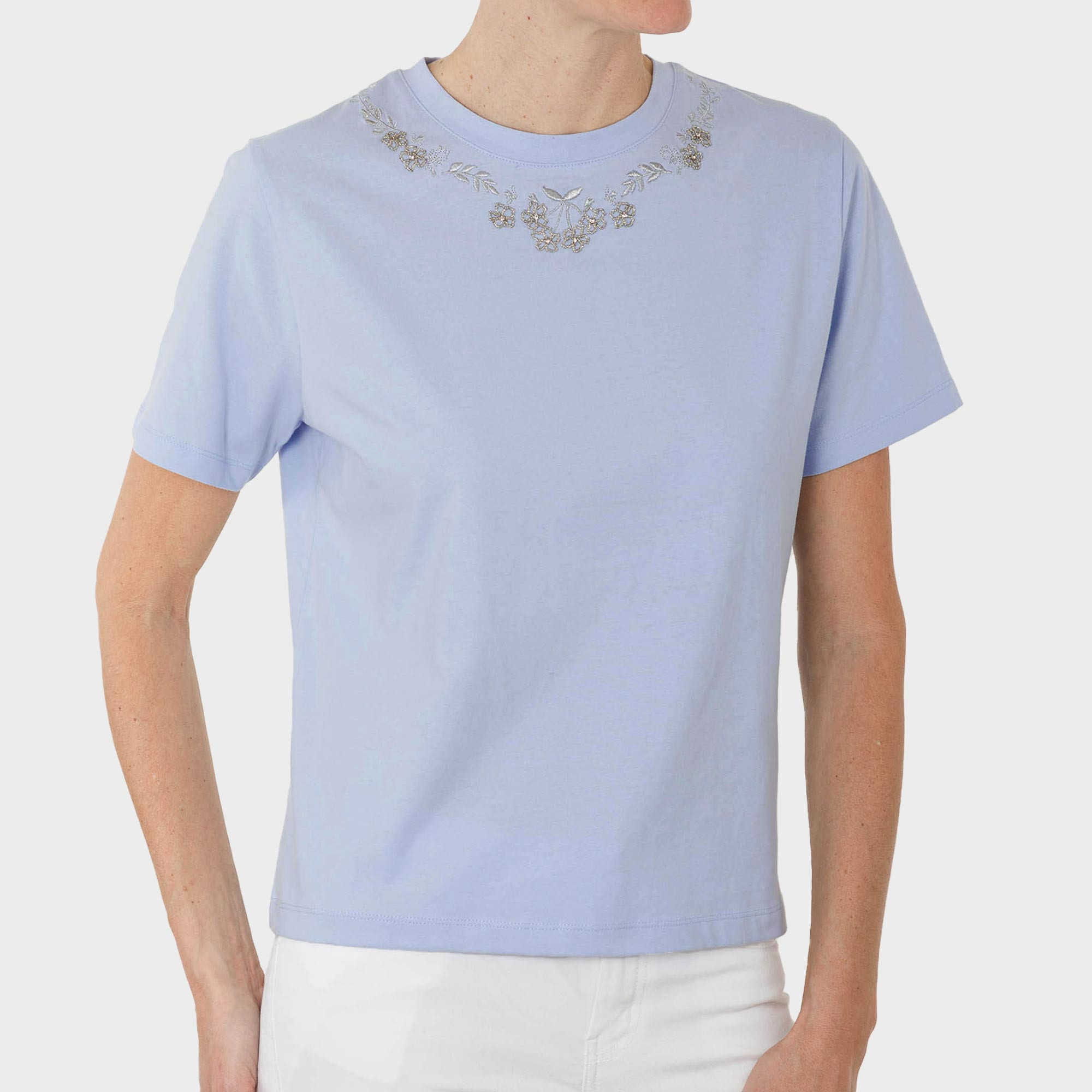 Tee-shirt broderie et strass