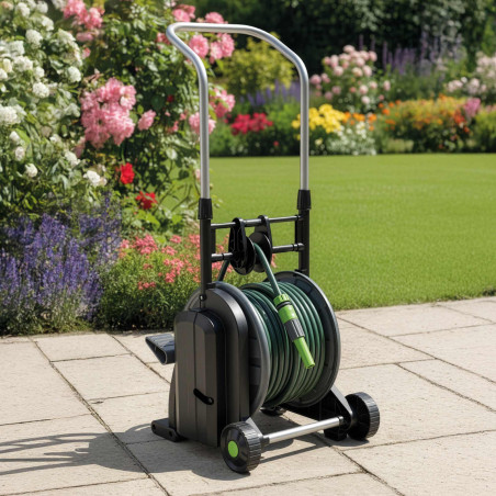 Chariot enrouleur à pédale