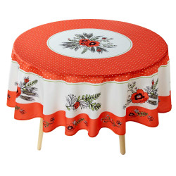 Nappe coquelicots ronde