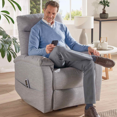 Fauteuil-releveur massant et chauffant