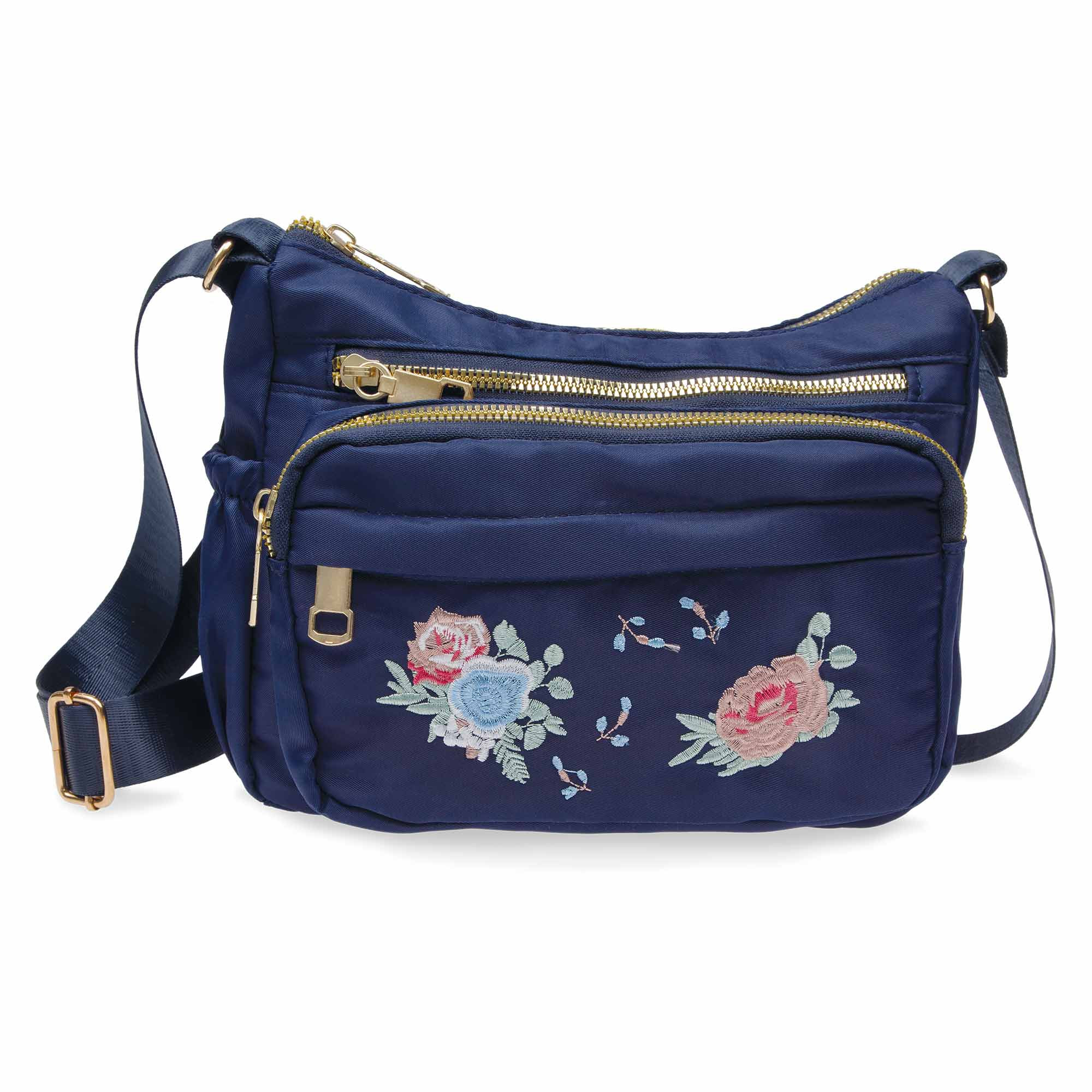 Sac à main brodé roses