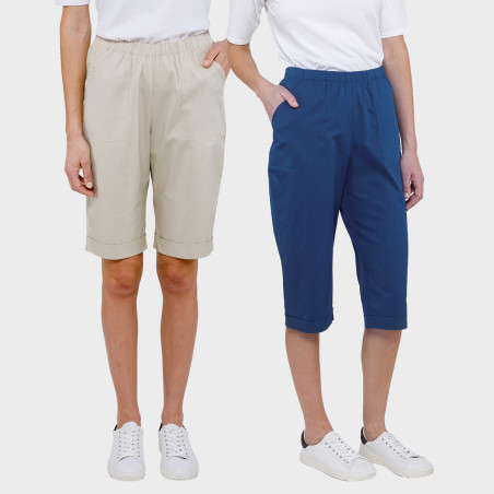 Le pantacourt + le bermuda (de même taille)