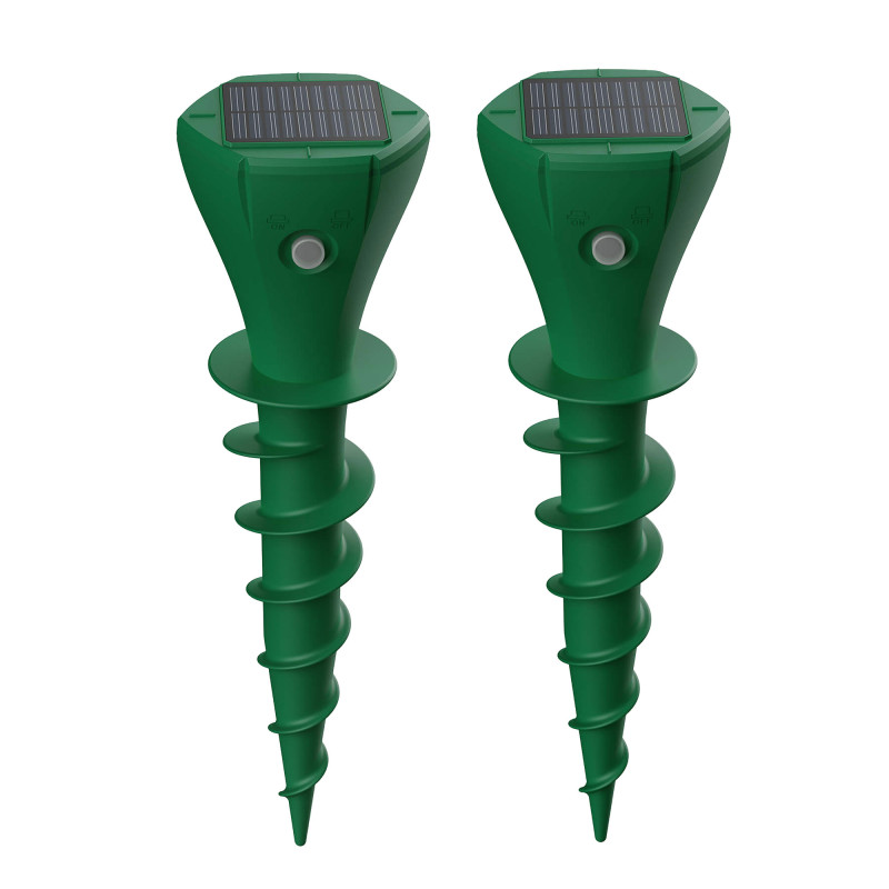 Les 2 chasse taupes solaires