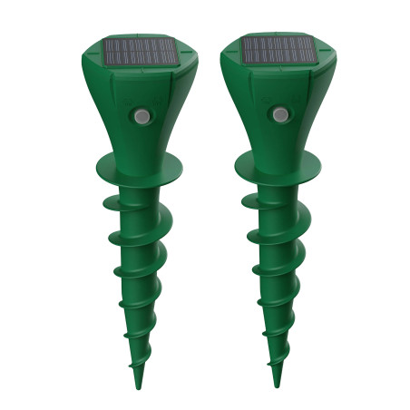 Les 2 chasse taupes solaires