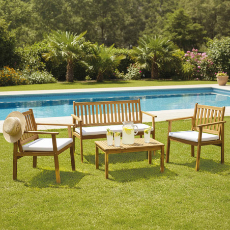 Salon de jardin bois