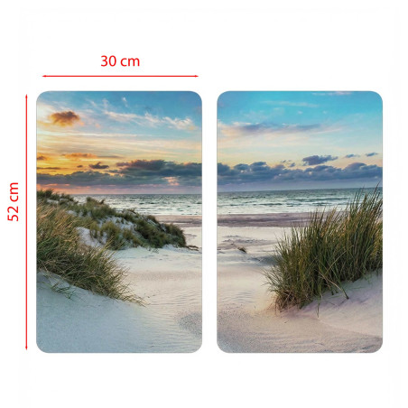 Les 2 protège-plaques Chemin des dunes