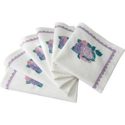 Serviettes Hortensia - les 6