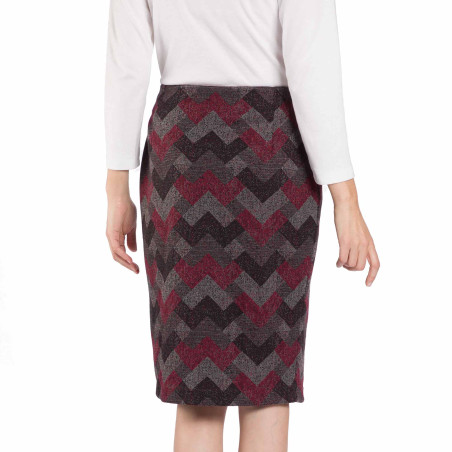 Jupe jacquard droite