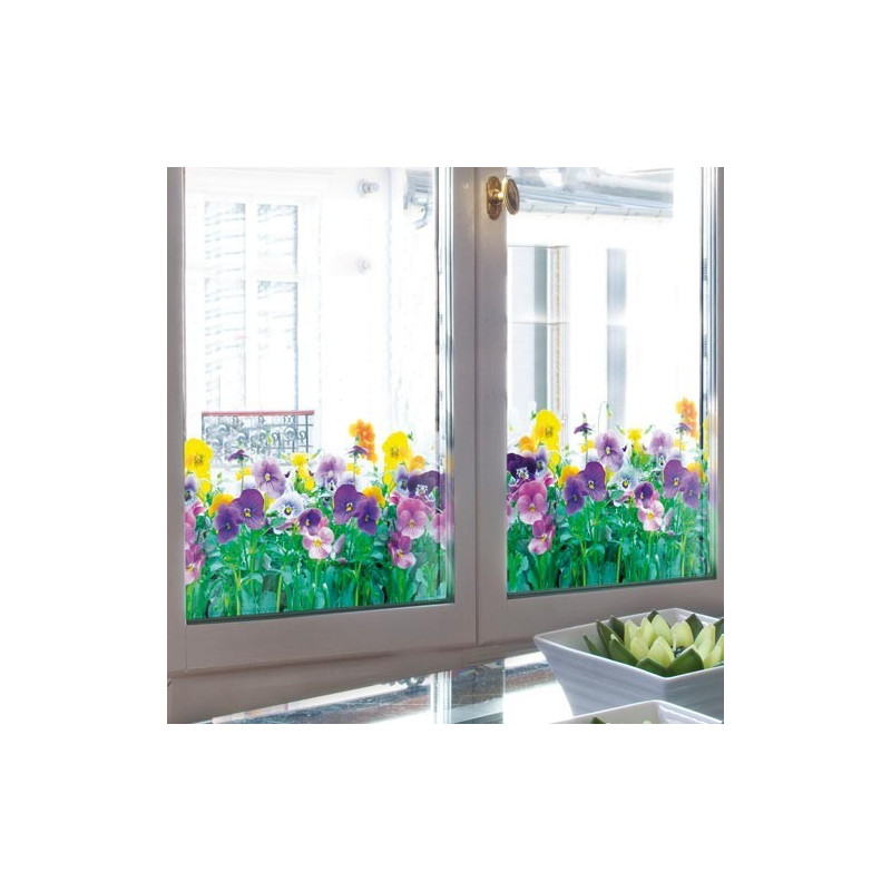 Film pour vitrage «jardin fleuri»