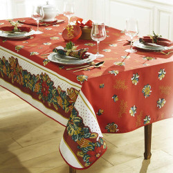 NAPPE & SES 6 SERVIETTES "NOËL"