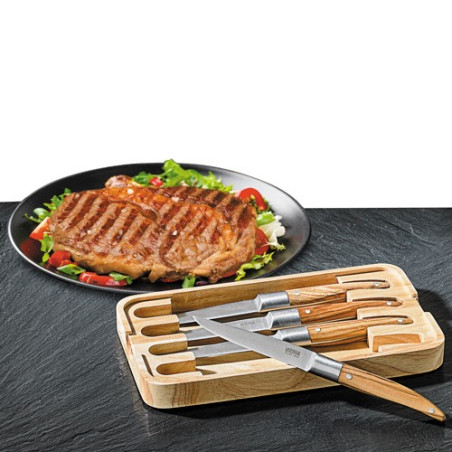 COFFRET 4 COUTEAUX À STEAK LAGUIOLE ÉVOLUTION®