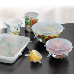 LES 6 COUVERCLES EXTENSIBLES EN SILICONE