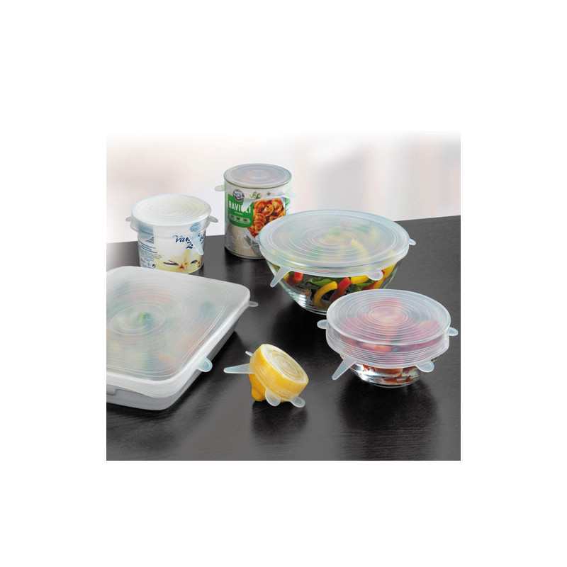 LES 6 COUVERCLES EXTENSIBLES EN SILICONE