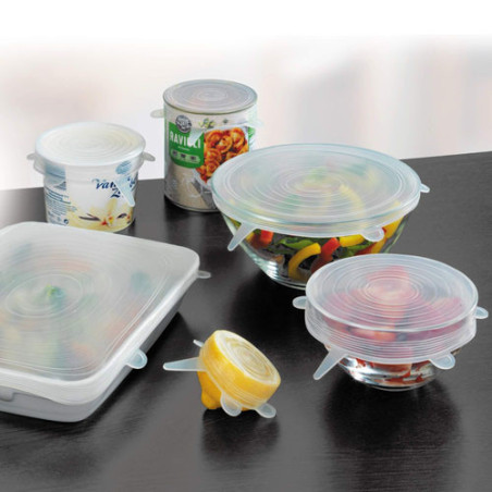 LES 6 COUVERCLES EXTENSIBLES EN SILICONE