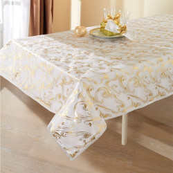 Nappe organza or & argent