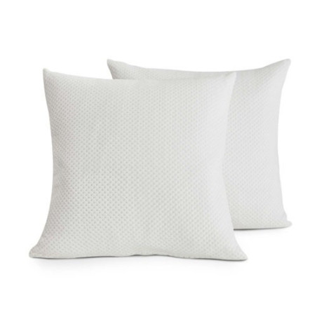 Jeté de lit et 2 taies blancs Caresse BlanClarence®