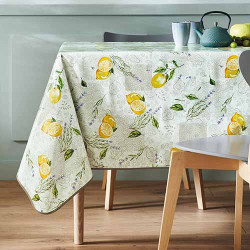 Nappe Citron rectangulaire BlanClarence®