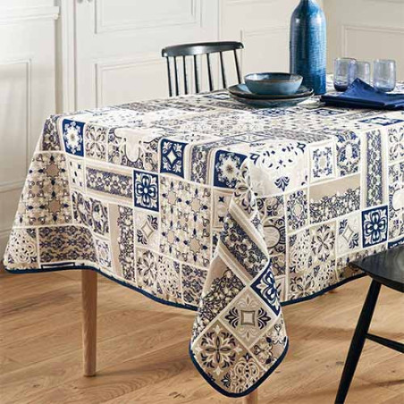 Nappe mosaïque Corfou rectangle BlanClarence®