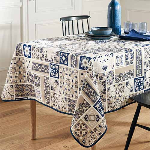 Nappe mosaïque Corfou rectangle BlanClarence®