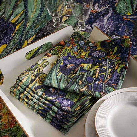 Serviettes Iris - les 6 BlanClarence®