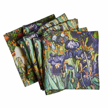 Serviettes Iris - les 6 BlanClarence®