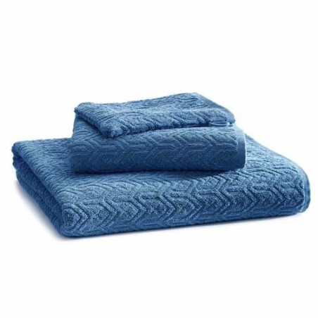 Parure de bain bleu denim Chevron BlanClarence®