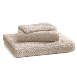 Parure de bain beige lin...