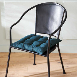 Galette de chaise bleu...