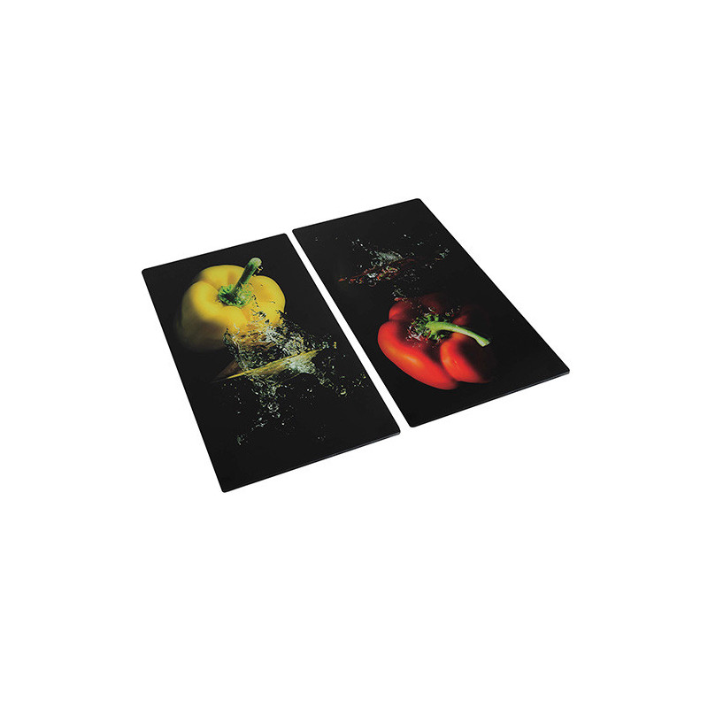 LES 2 PROTÈGE-PLAQUES POIVRONS 