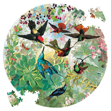PUZZLE ROND "COLIBRIS"
