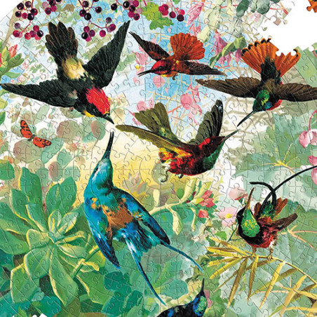 PUZZLE ROND "COLIBRIS"