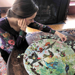 PUZZLE ROND "COLIBRIS"