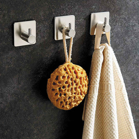 CROCHETS INOX AUTOCOLLANTS - LES 5