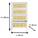 COMMODE 4 TIROIRS PLIABLES