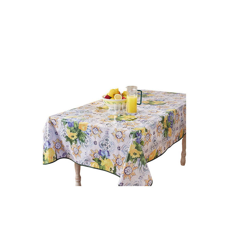 TOILE CIRÉE CITRONS RECTANGULAIRE (140 x 240 CM)