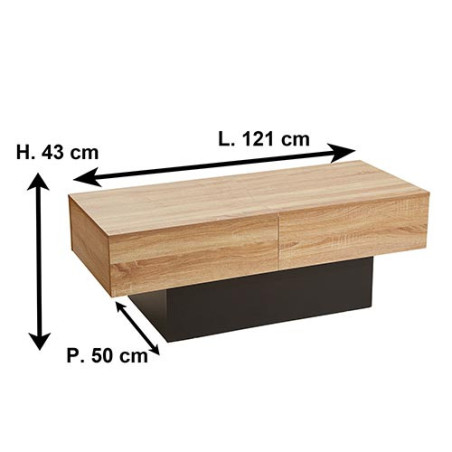 TABLE BASSE COULISSANTE