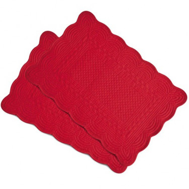 Sets de table rouge Châtelaine BlanClarence® 