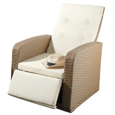 FAUTEUIL INCLINABLE EFFET ROTIN