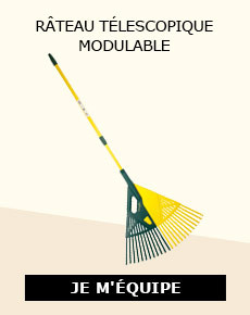 Râteau télescopique modulable
