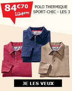 Polo thermique sport-chic - les 3